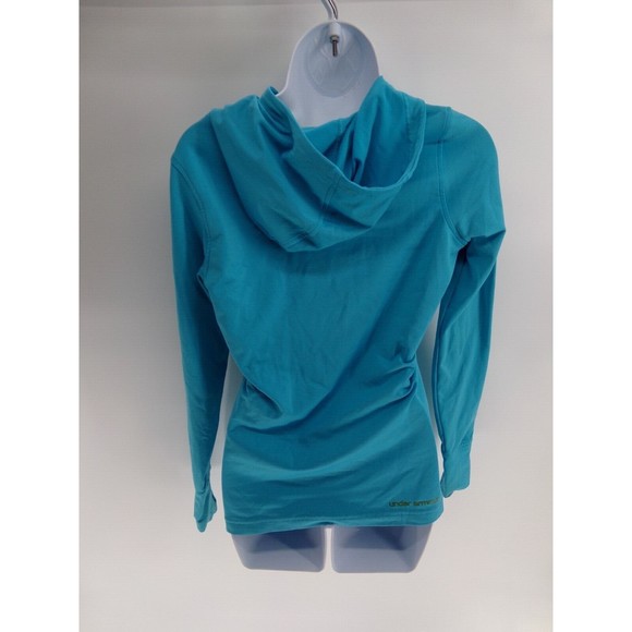 Under Armour Womens Pullover Size Small Hoodie Loose Heat Gear Blue - Picture 4 of 8